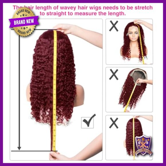 13x6 HD Lace Front Wig Human Hair Deep Wave Glueless Pre Plucked main image 6